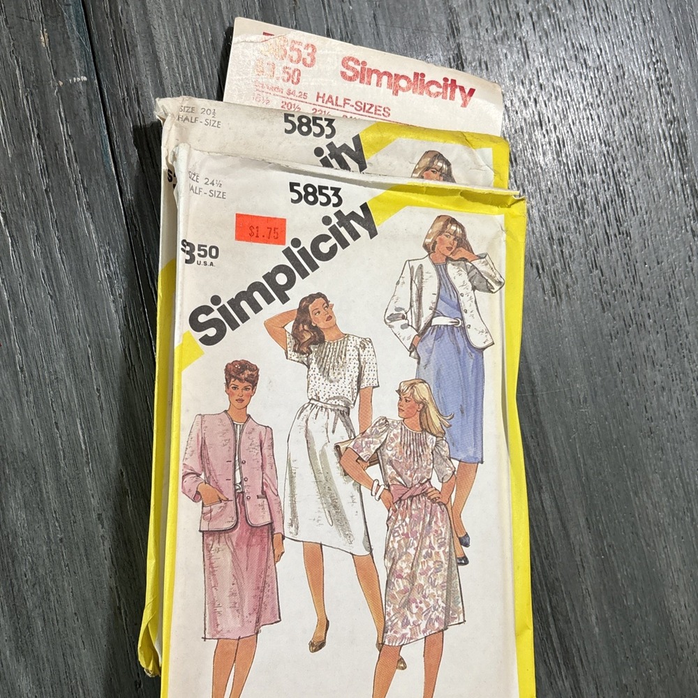 VTG Simplicity Sewing Pattern Lot of 18 Misses Dress 80s NOS Brand New SZ 8-24 - Picture 8 of 14